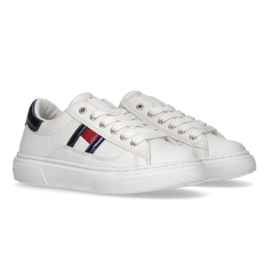 Sneaker flag bassa allacciata da bambina Tommy Hilfiger | T3A9329661355A473
